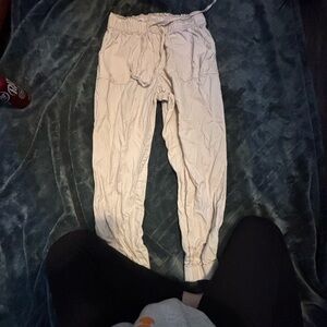 Cream Jogger Pants